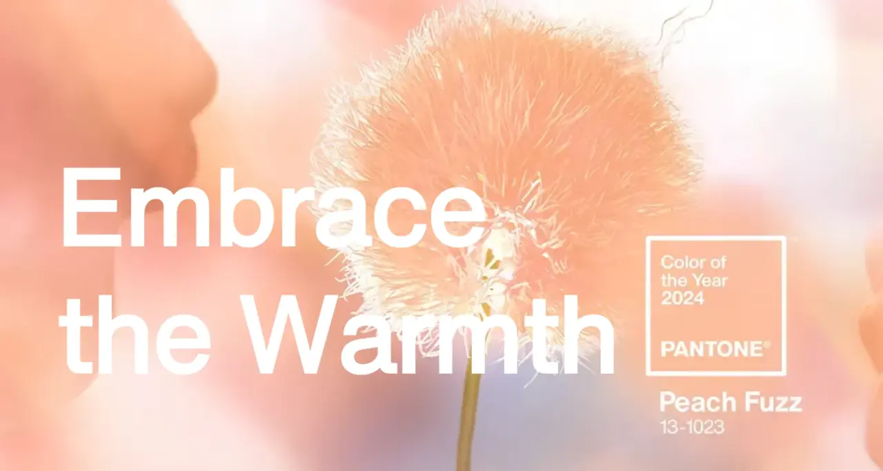 2024年のトレンドカラーで最も注目される「ピーチファズ（Peach Fuzz
