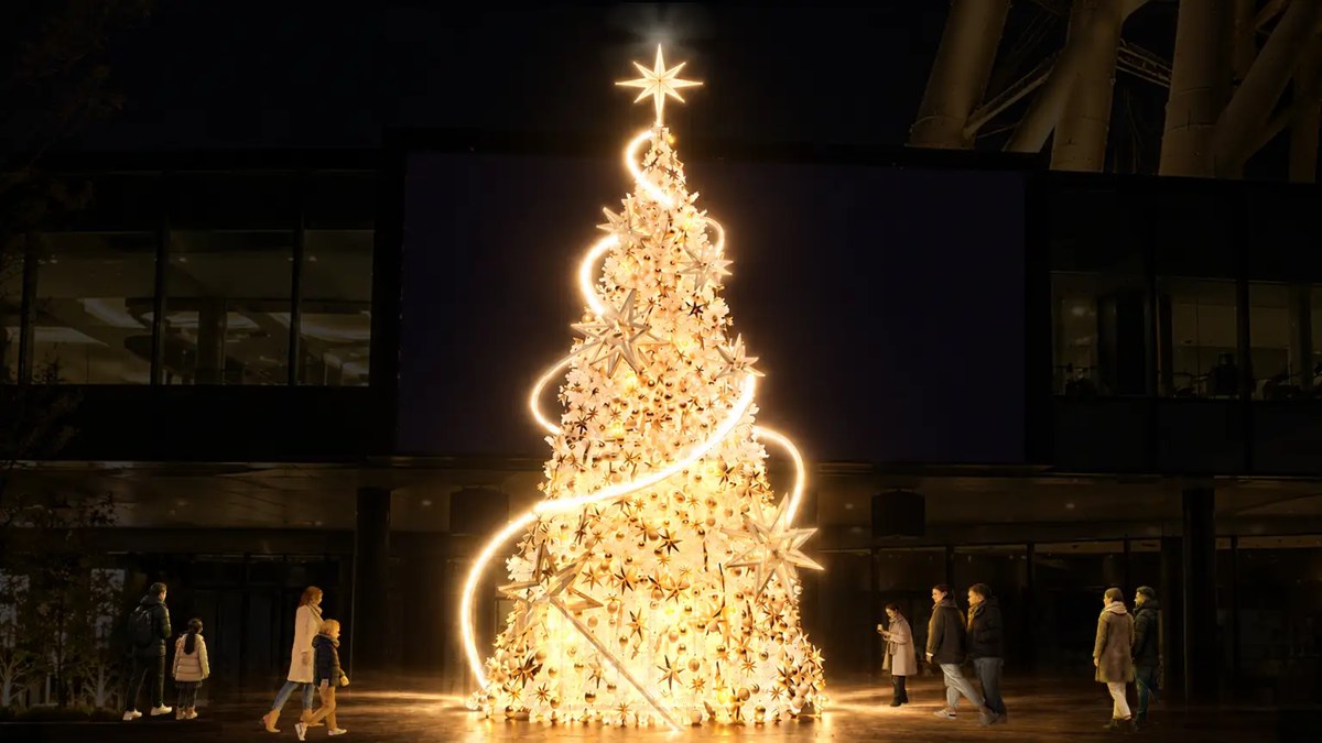 東京スカイツリータウンの星をモチーフにしたクリスマスツリー（イメージ）