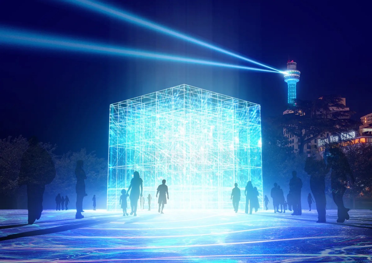 ヨルノヨ2026の山下公園に登場する高さ10メートルのYキューブ（イメージ）