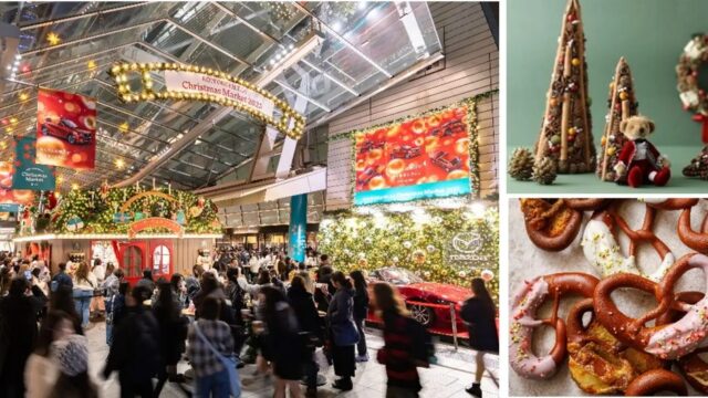 六本木ヒルズのクリスマスマーケット会場と雑貨・グルメの紹介ビジュアル