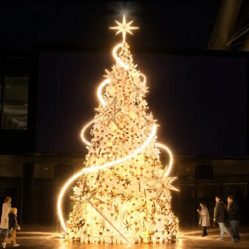 東京スカイツリータウンの星をモチーフにしたクリスマスツリー（イメージ）